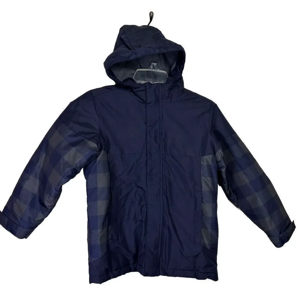 Place‎ Boy's jacket Size M (7/8) Blue Winter Hooded excellent condition zip